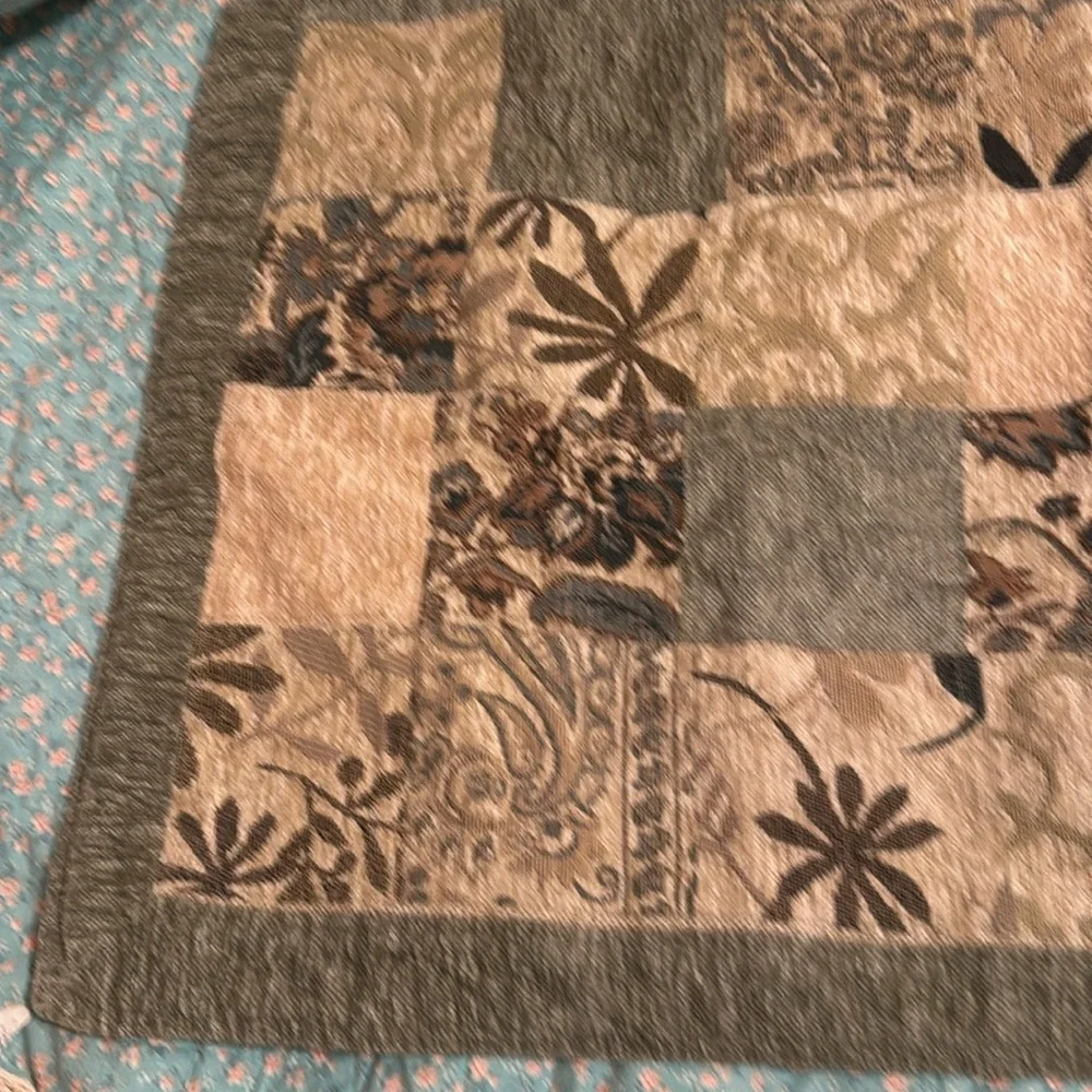 Croft & Barrow Patchwork Door Mat - Green, Beige, Black